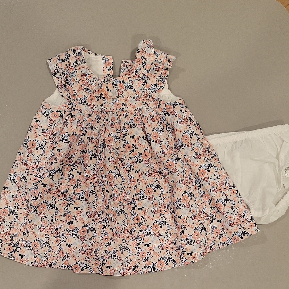 NWOT Janie and Jack Floral Baby Dress with Bloomers
